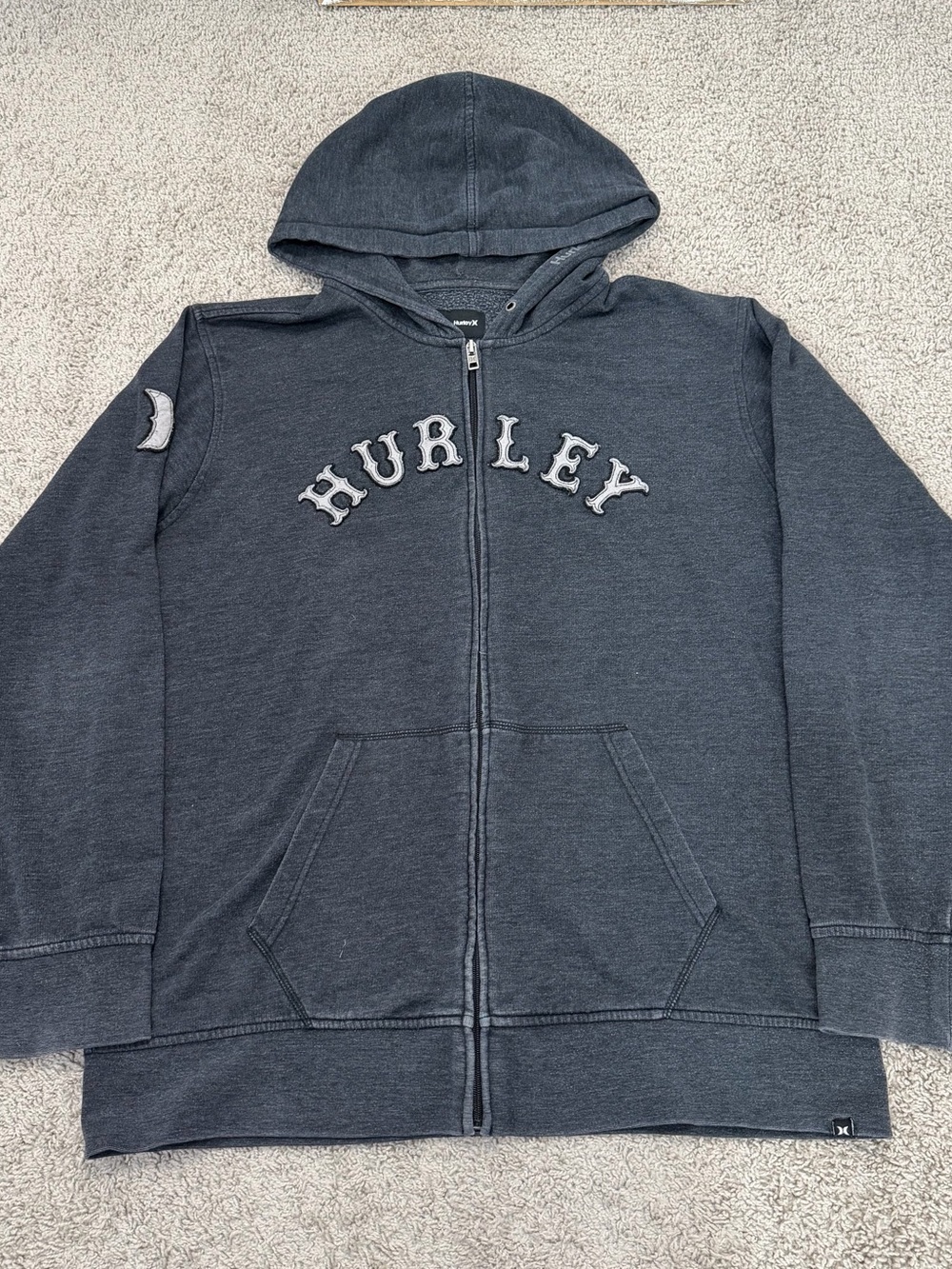 Y2K Hurley Logo Zip Up Jacket Size XL